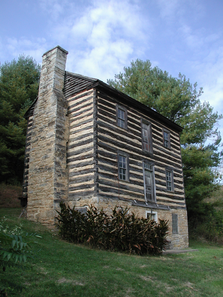 Earnest Fort House — the stone-and-log homestead along the Nolichucky River in Chuckey, Tennessee