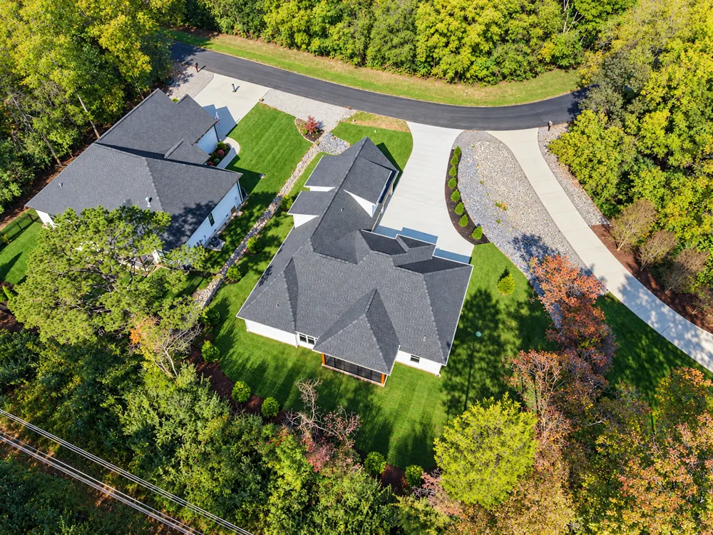 Saloli — aerial view of the home and land