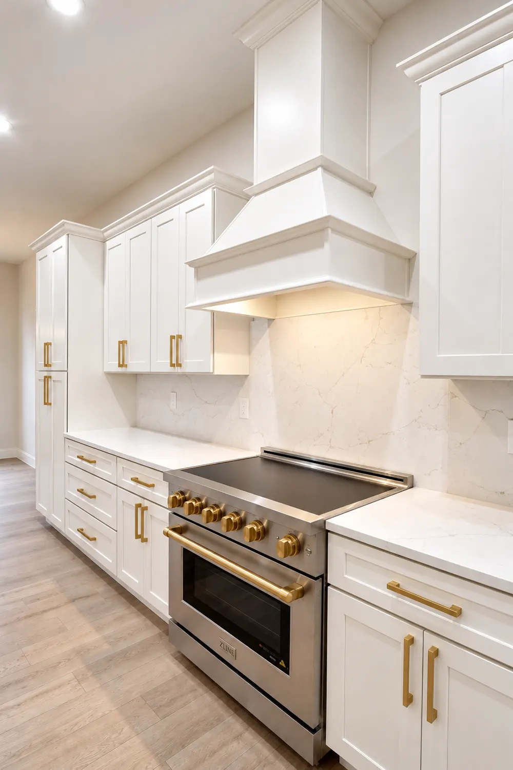 Saloli — Kitchen with brass accents
